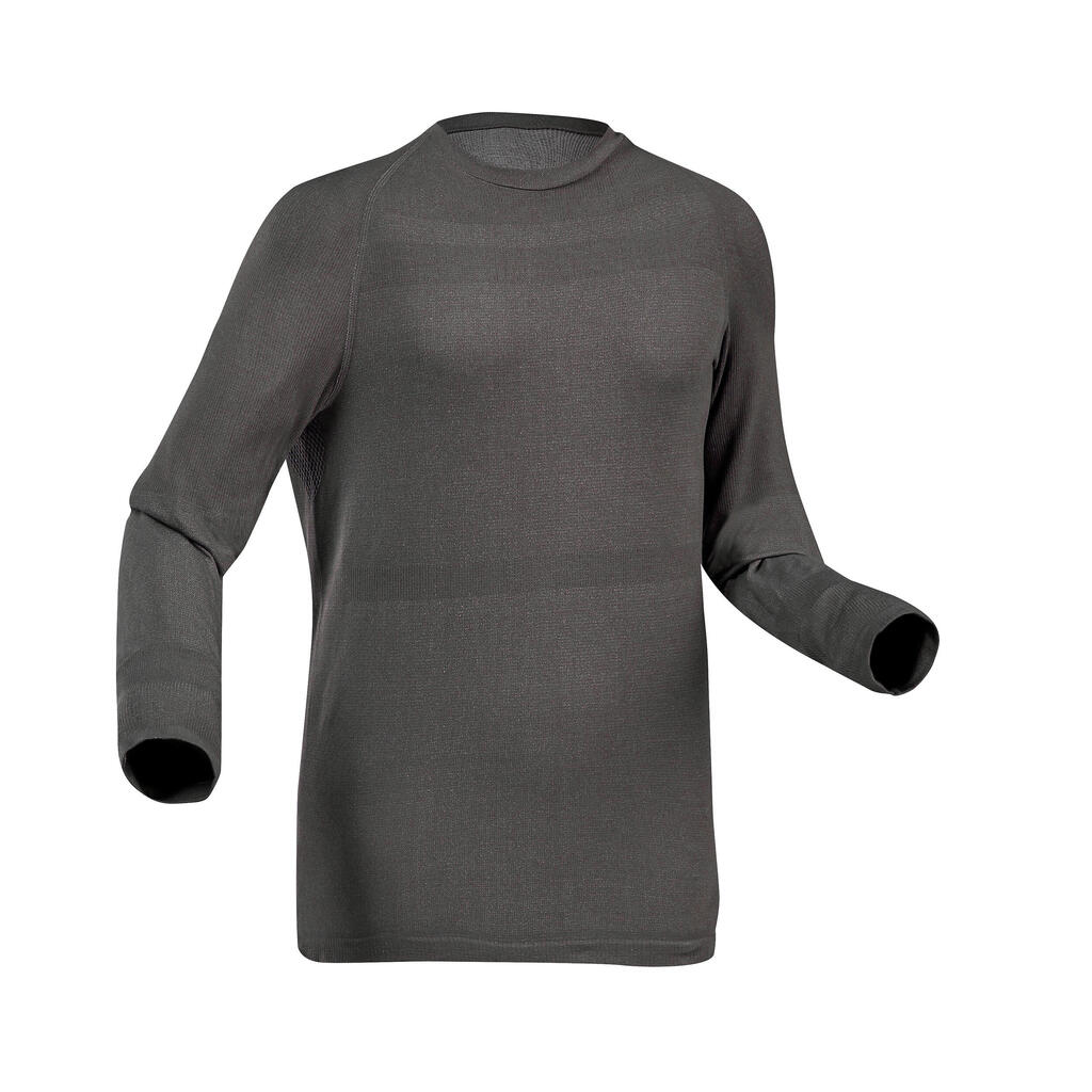 KIDS’ SKI BASE LAYER SEAMLESS TOP - BL 500 - GREY